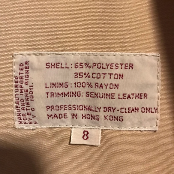 Vintage designer Etienne Aigner very Rare trench coat - Picture 8 of 16